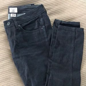 Railcar raw black denim, made in the USA
